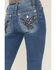 Image #4 - Shyanne Mid Rise Medium Wash Bootcut Paisley Faux Flap Stretch Denim Jeans, Medium Wash, hi-res
