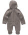 Carhartt Infant Boys' Hooded Zip-Front Quilted Footed Coverall, Dark Grey, hi-res