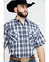 Image #1 - Jack Daniel's Men's Textured Plaid Print Short Sleeve Western Shirt, Black, hi-res