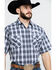Image #1 - Jack Daniel's Men's Textured Plaid Print Short Sleeve Western Shirt , Black, hi-res