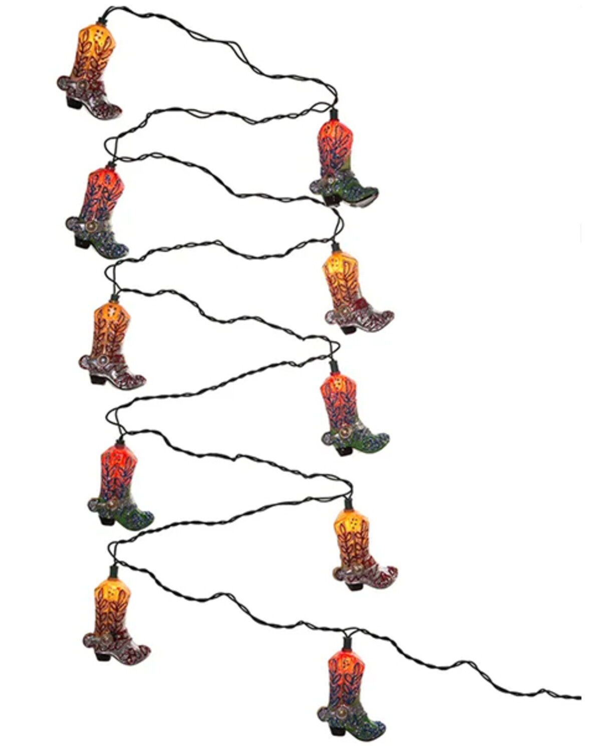 Image #4 - Kurt Adler Cowboy Boot String Light Set, Multi, hi-res