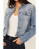 Image #4 - Idyllwind Women's Rigid Foster Medium Wash Embroidered Trucker Jacket, Medium Wash, hi-res