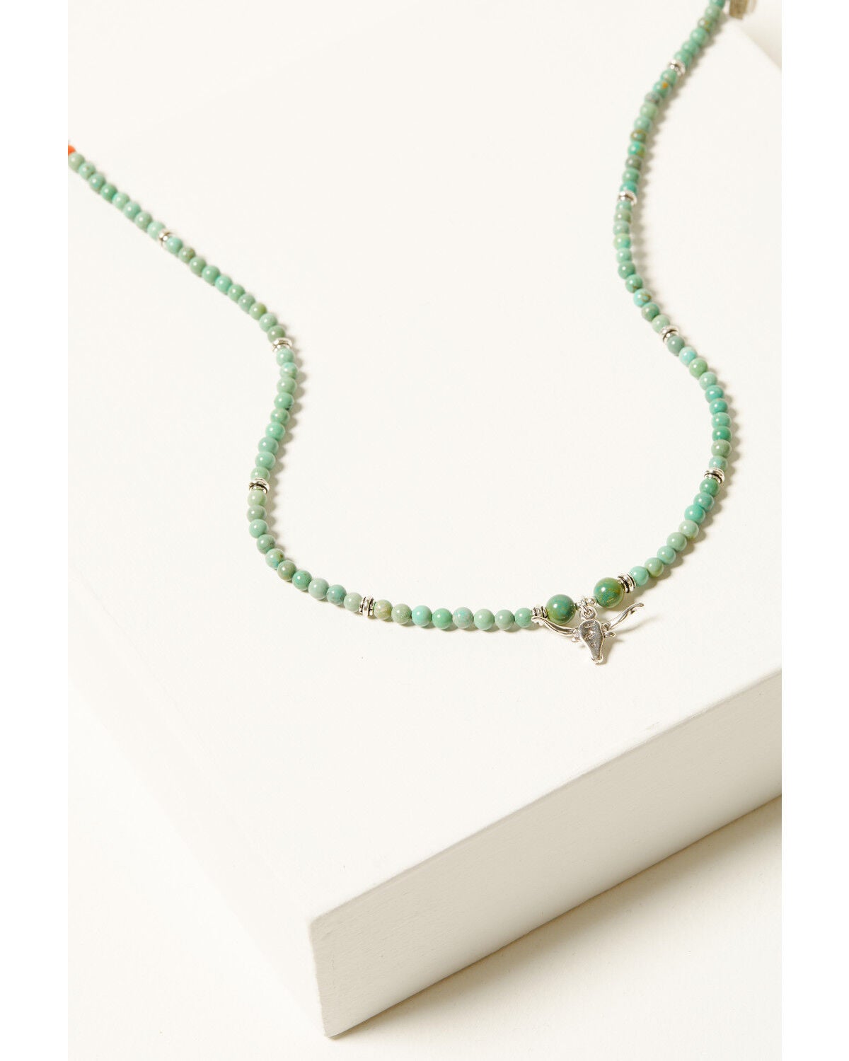 Image #2 - Paige Wallace Women's Longhorn Turquoise Necklace, Silver, hi-res
