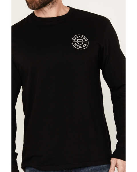Image #3 - Brixton Men's Crest Long Sleeve Graphic T-Shirt, Black, hi-res