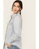 Image #2 - Wrangler Women's Heritage Long Sleeve Snap Western Shirt, Light Wash, hi-res