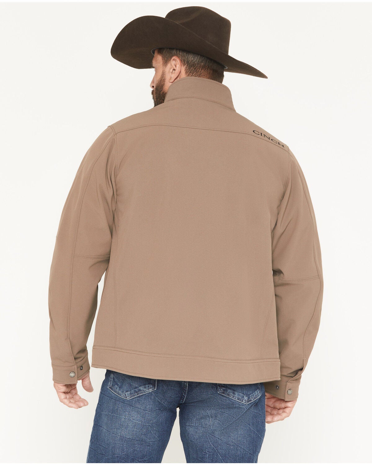 Image #4 - Cinch Men's Bonded Concealed Carry Softshell Jacket - Big, Brown, hi-res