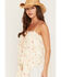 Image #2 - Wild Moss Women's Floral Print Lace Tank Top, Ivory, hi-res