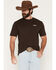 Image #2 - Hooey Men's Flock Shot Short Sleeve Graphic T-Shirt, Dark Brown, hi-res