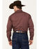 Image #4 - Stetson Men's Geo Print Long Sleeve Snap Western Shirt, Wine, hi-res