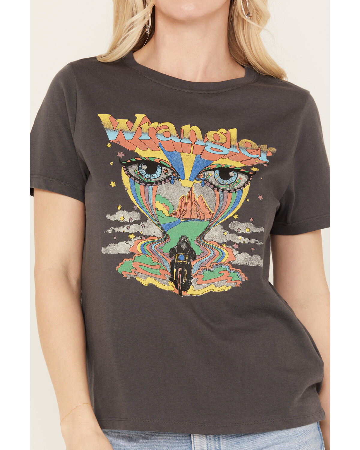 Image #3 - Wrangler Women's Country Roads Graphic Tee, Black, hi-res