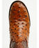 Image #6 - Tanner Mark Men's Ostrich Print Western Boots - Broad Square Toe, Cognac, hi-res