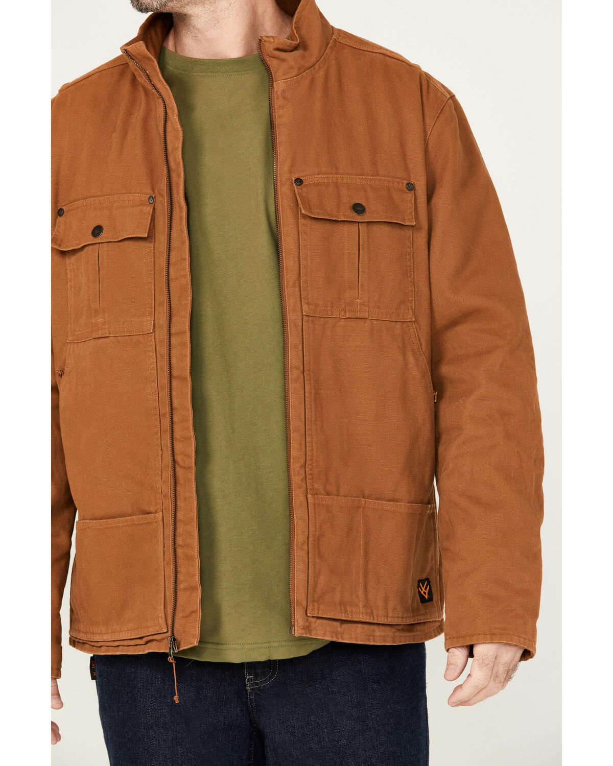 Image #3 - Hawx Men's Lined Duck Work Jacket, Rust Copper, hi-res