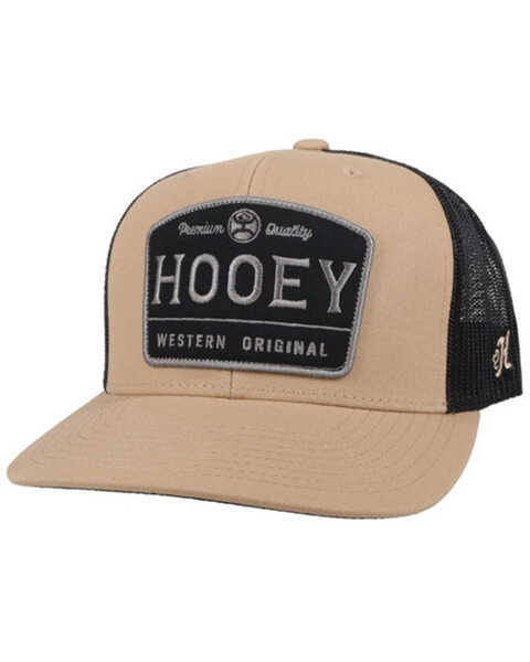 Hooey Men's Trip Logo Mesh Back Trucker Cap, Tan, hi-res