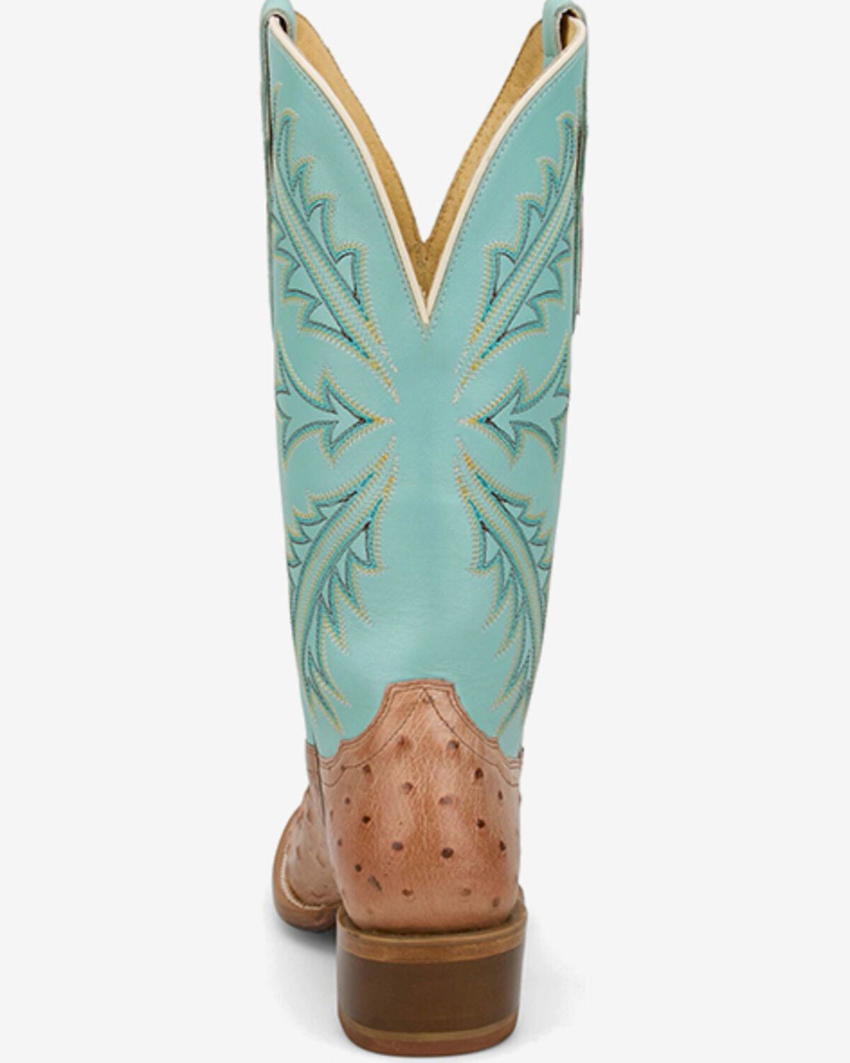 Image #5 - Tony Lama Women's Amber Exotic Ostrich Western Boots - Square Toe, Brown, hi-res