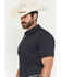 Image #2 - Cody James Men's Barrel Rider Geo Print Short Sleeve Button-Down Stretch Western Shirt, Navy, hi-res
