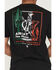 Image #4 - Ariat Men's Bucking Baqueno Short Sleeve Graphic T-Shirt, Black, hi-res