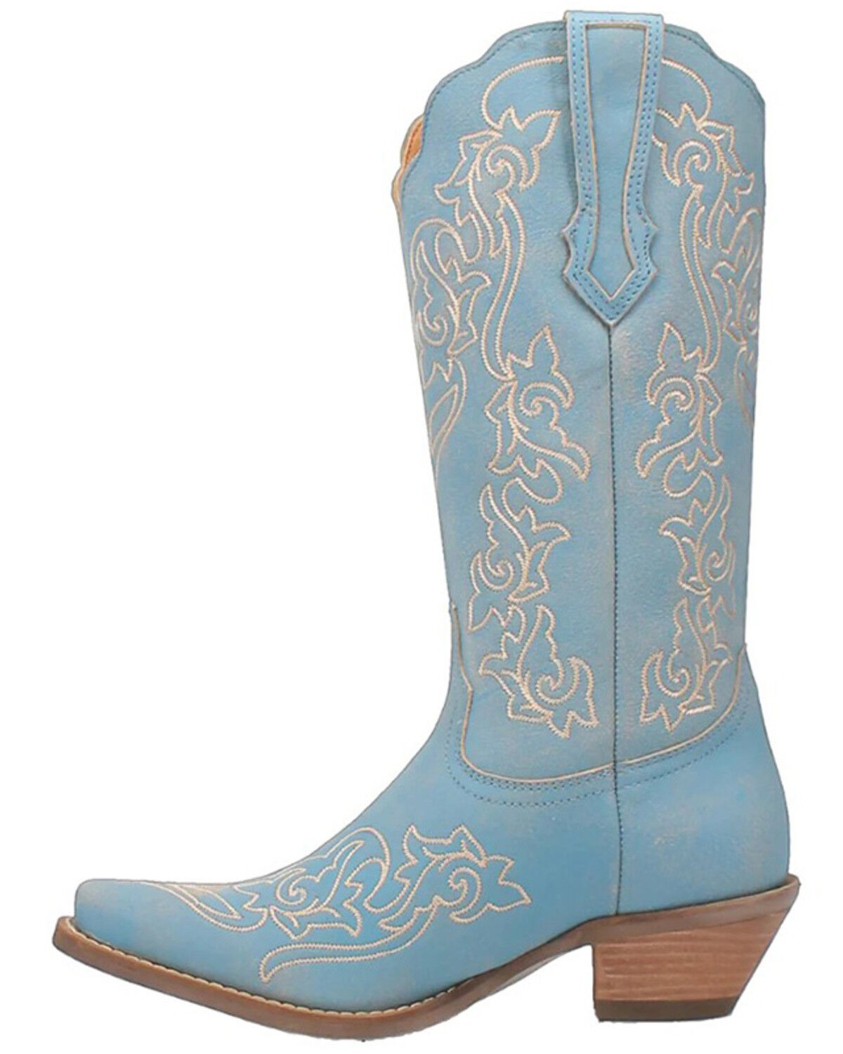 Image #3 - Dingo Women's Flirty N' Fun Western Boots - Snip Toe, Light Blue, hi-res