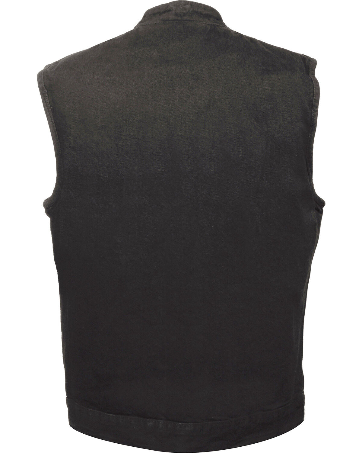 Image #2 - Milwaukee Leather Men's Snap Front Denim Club Style Vest with Gun Pocket, Black, hi-res