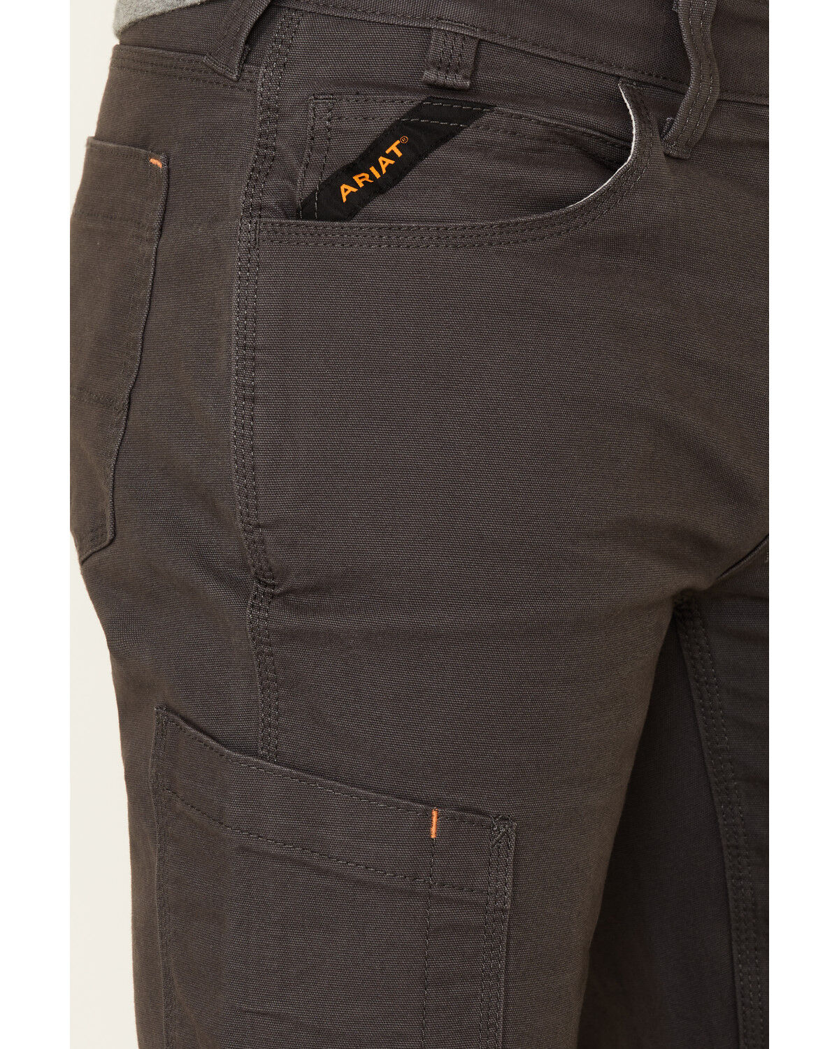 Image #3 - Ariat Men's Rebar M7 Durastretch Made Tough Straight Leg Work Pants, Grey, hi-res