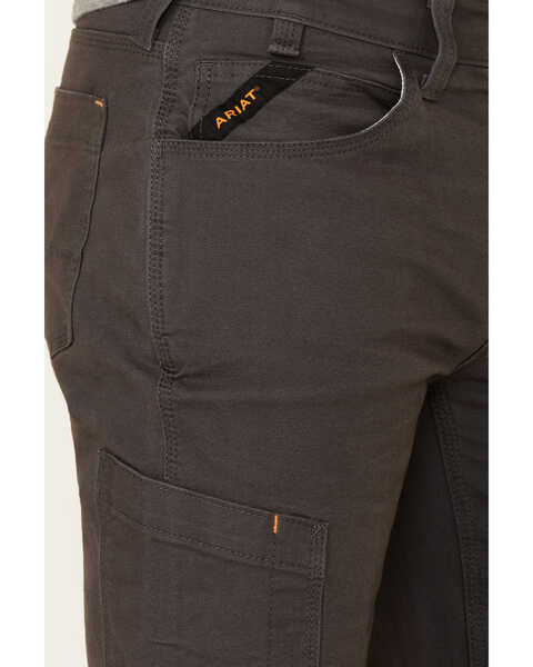 Ariat Men's Gray Rebar M7 Durastretch Made Tough Double Front Straight Leg Work Pants , Grey, hi-res