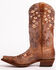 Shyanne Women's Maisie Floral Embroidered Western Leather Boots - Snip Toe, Brown, hi-res