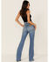 Image #3 - Wrangler X Fender Women's West Ward Medium Wash High Rise Bootcut Jeans, Blue, hi-res