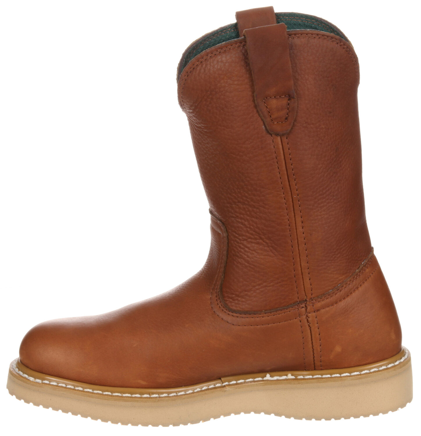Image #9 - Georgia Boot Men's Wellington Barracuda Work Boots - Steel Toe, Brown, hi-res