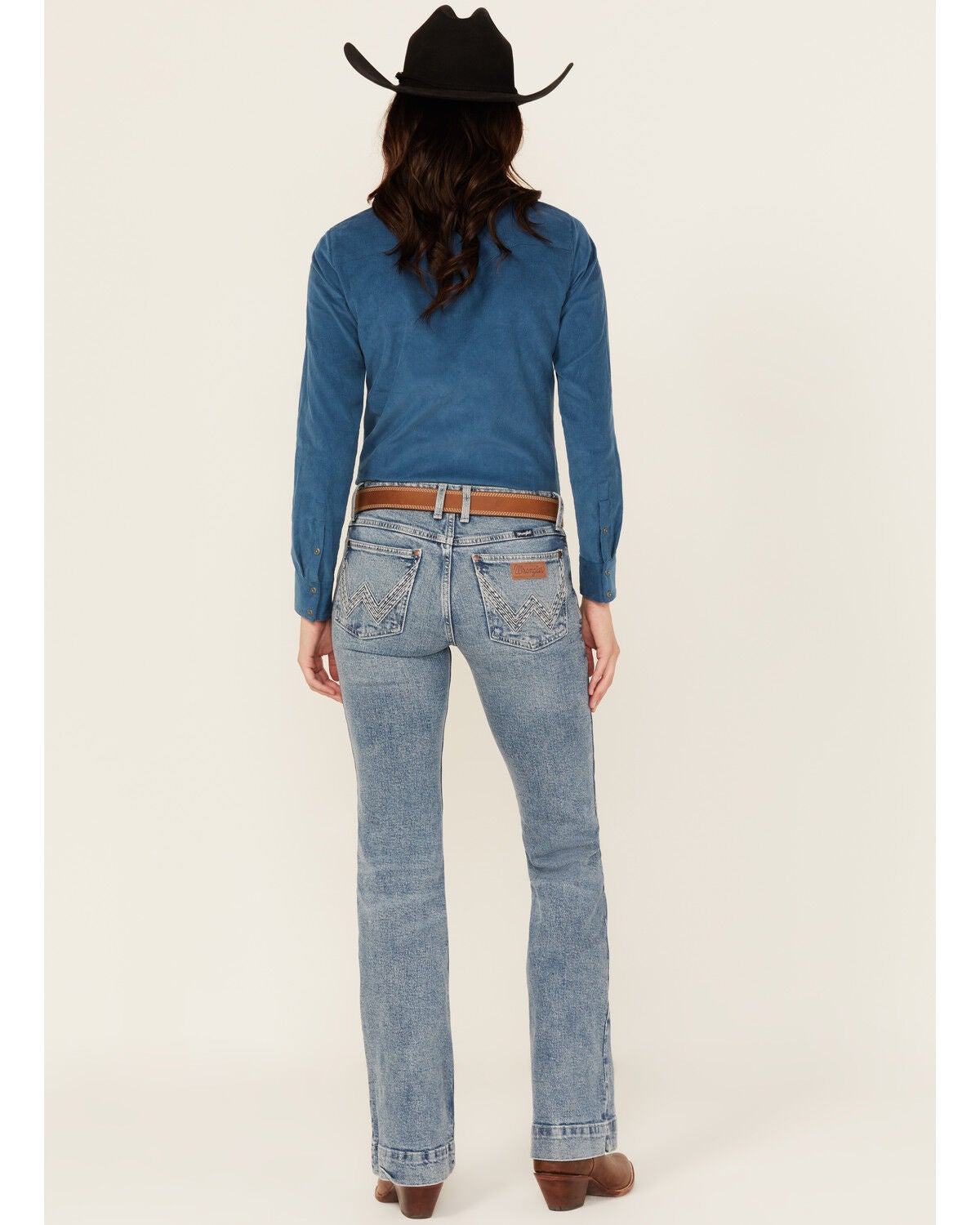 Wrangler Retro Women's Donna Medium Wash Mid Rise Trouser Stretch Denim Jeans, Medium Wash, hi-res