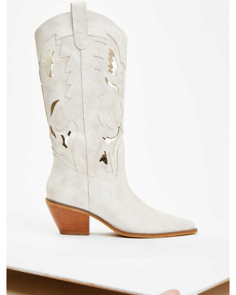 Image #2 - Matisse Women's Alice Western Boots - Snip Toe , White, hi-res