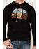 Image #3 - Rock & Roll Denim Men's Scenic Graphic Hooded Sweatshirt , Black, hi-res