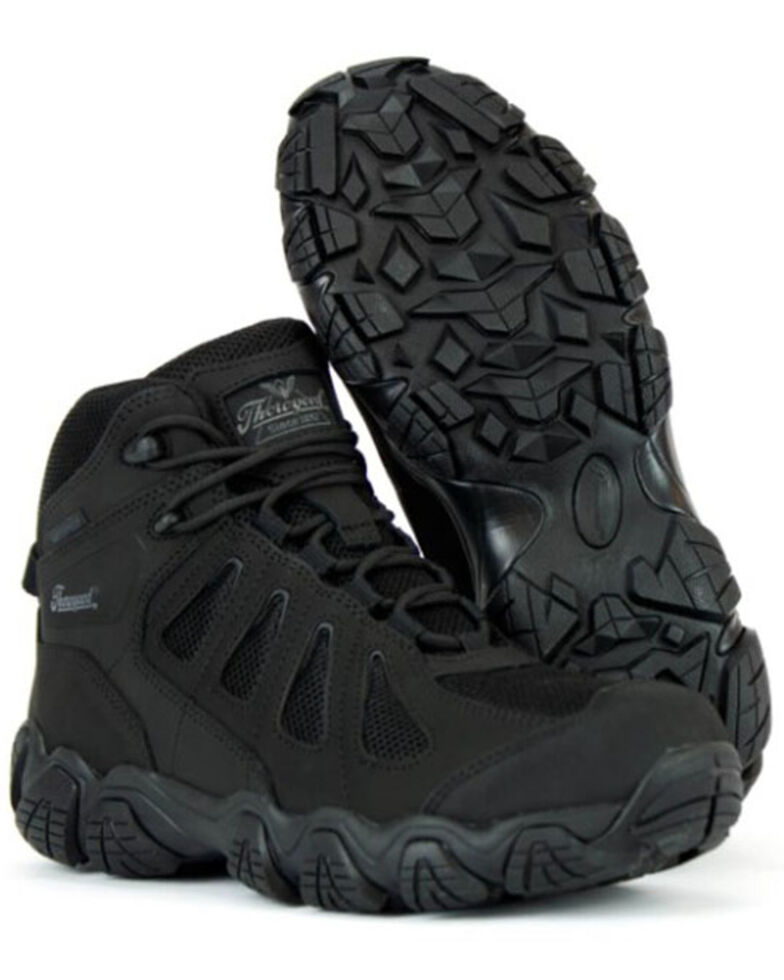 Thorogood Men's Black Crosstrex Waterproof Work Boot - Soft Toe, Black, hi-res