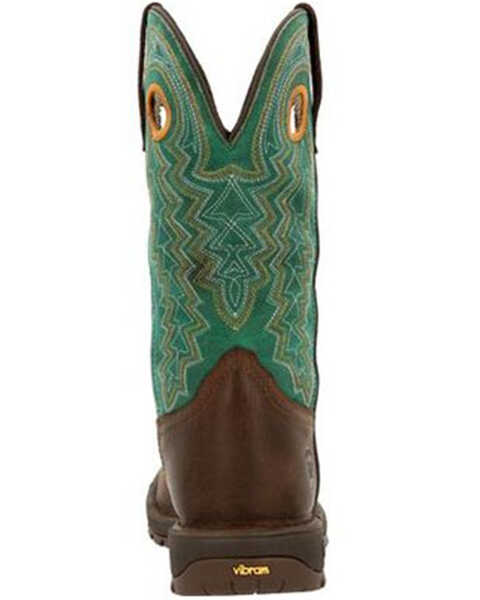 Image #5 - Rocky Women's Legacy 32 Western Boots - Square Toe , Green/brown, hi-res