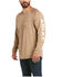 Ariat Men's Khaki Rebar Heat Fighter Long Sleeve Work Pocket T-Shirt , Beige/khaki, hi-res