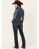 Wrangler Women's Jade Dark Wash Mid Rise Relaxed Bootcut Ultimate Riding Jeans , Dark Wash, hi-res