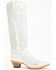 Image #2 - Corral Women's Crystal Embroidered Tall Western Boots - Snip Toe , White, hi-res