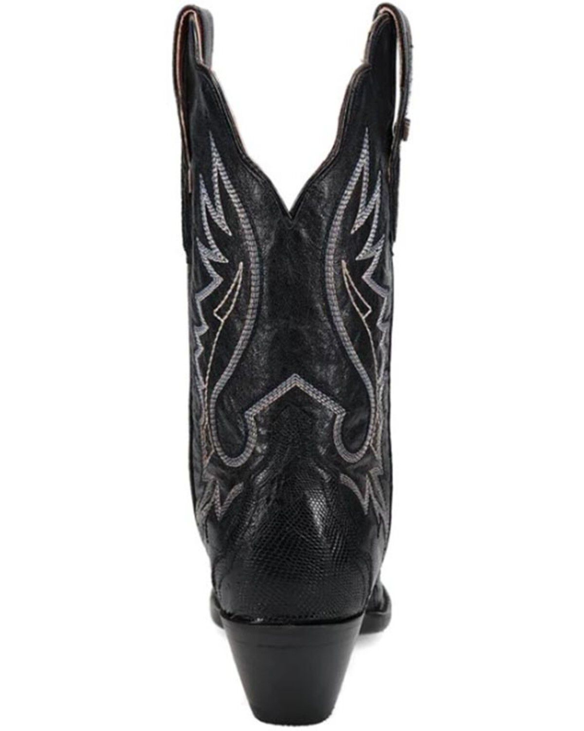 Image #5 - Dan Post Women's Exotic Lizard Celine Western Boots - Snip Toe, Black, hi-res