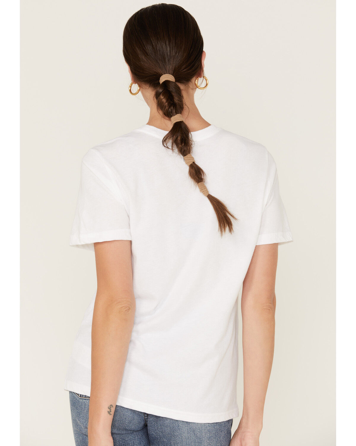 Image #4 - Wrangler Women's Boot Barn Exclusive Adventure Is Out There Short Sleeve Graphic Tee, Teal, hi-res