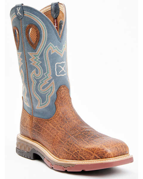Image #1 - Twisted X Men's Brown Western Work Boots - Alloy Toe, Brown, hi-res