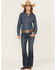 Image #1 - Ariat Women's R.E.A.L. Whipstitch Slim Bootcut Jeans, Denim, hi-res