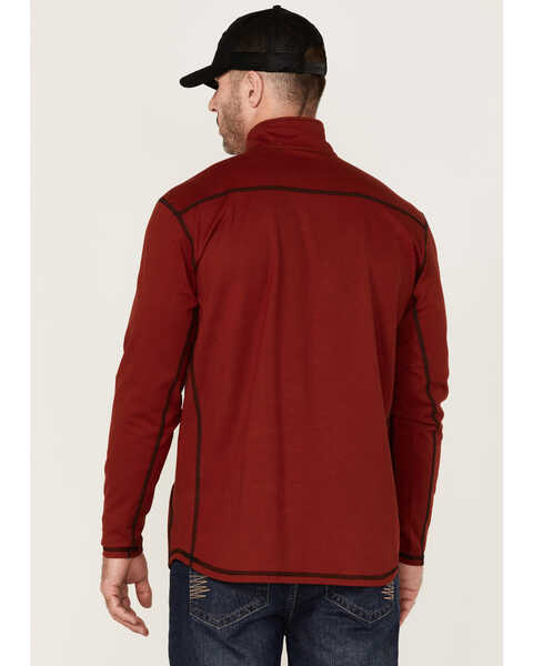 Image #4 - Cody James Men's FR Knit 1/4 Zip-Front Work Pullover , Dark Red, hi-res