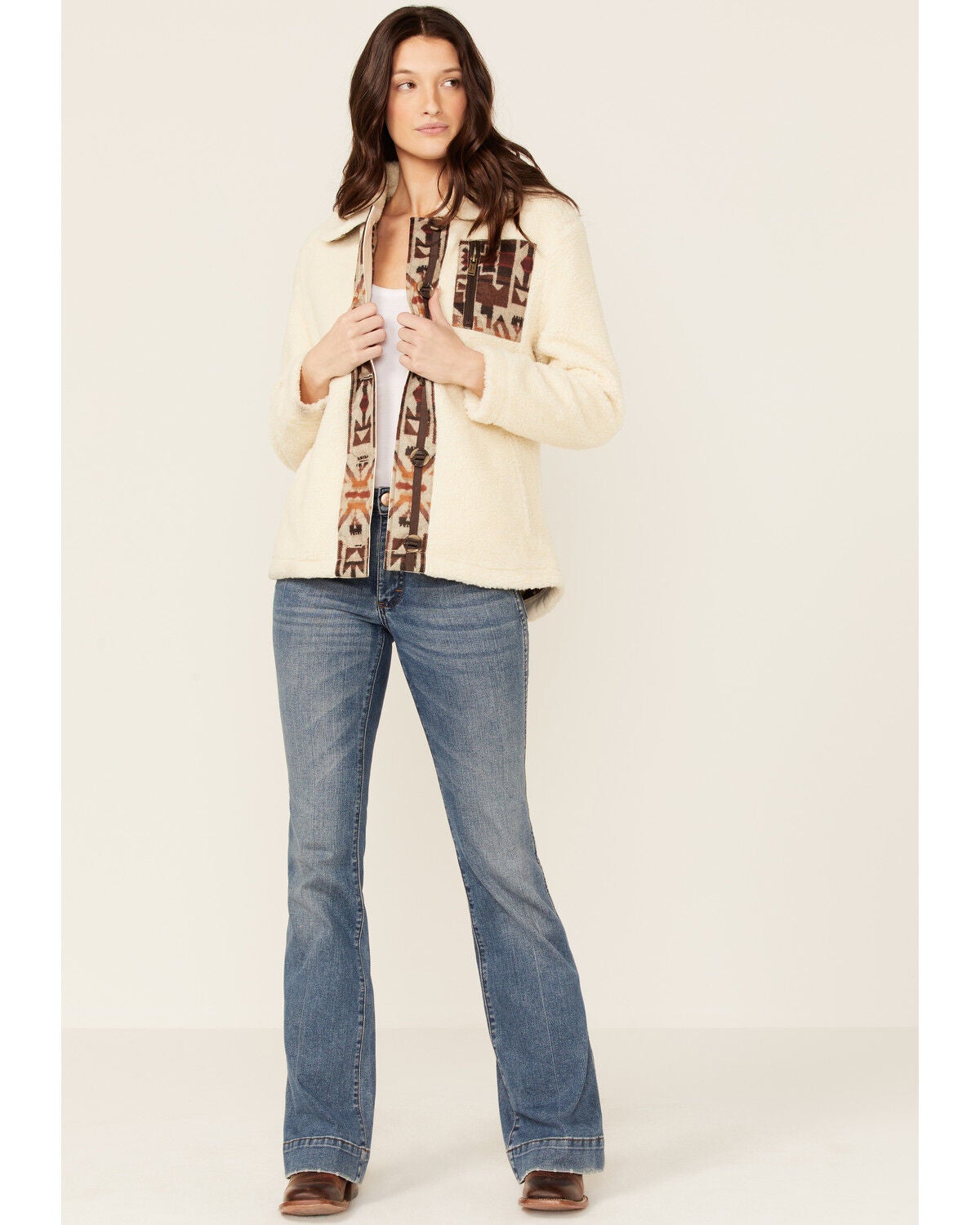 Image #4 - Pendleton Women's Natural Larkspur Fleece Jacket, , hi-res