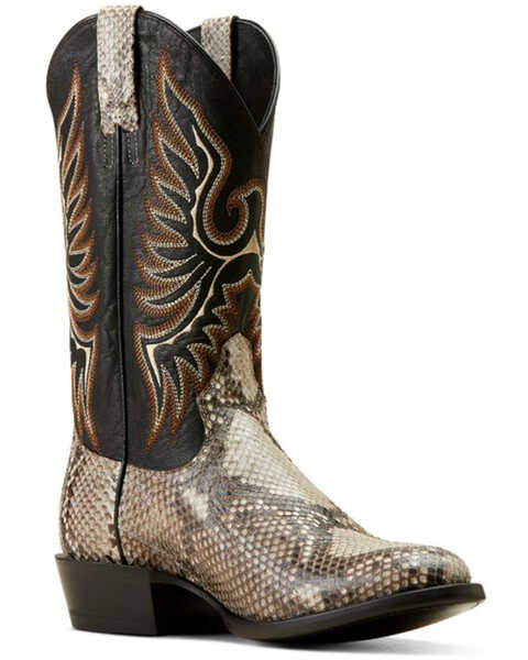 Image #1 - Ariat Men's Slick Exotic Python Western Boots - Medium Toe , Brown, hi-res