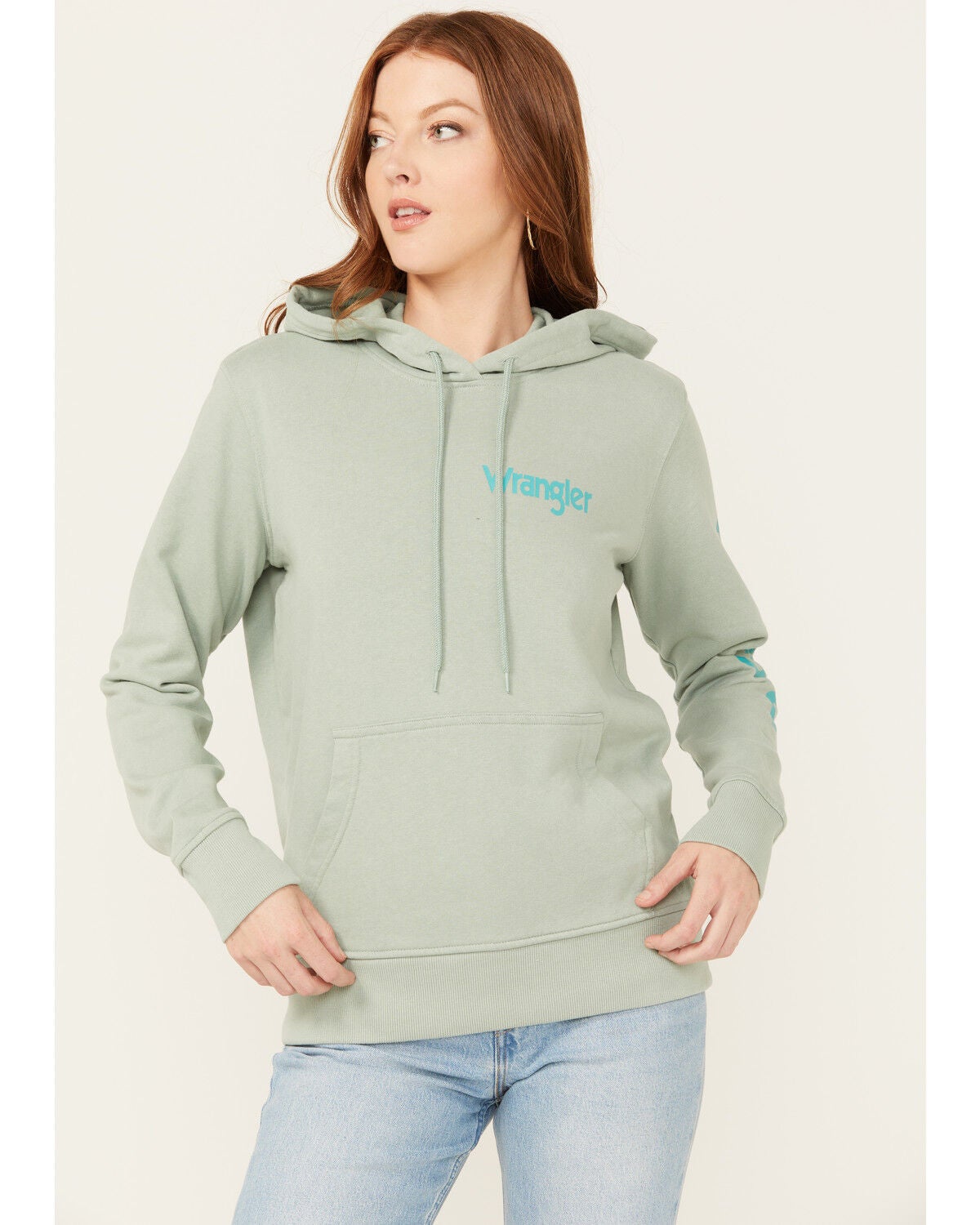 Wrangler Women's Logo Hoodie, Blue, hi-res