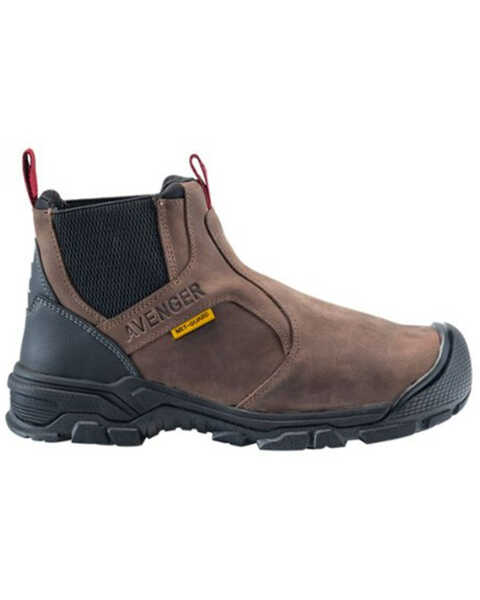 Image #2 - Avenger Men's Ripsaw Romeo Waterproof Pull On Chelsea Work Boots - Alloy Toe, Brown, hi-res