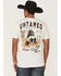 Image #1 - RANK 45® Men's Untamed Cowboy Short Sleeve Graphic T-Shirt, Natural, hi-res