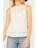 Image #3 - Eyeshadow Women's Lace Bodice Tank, White, hi-res