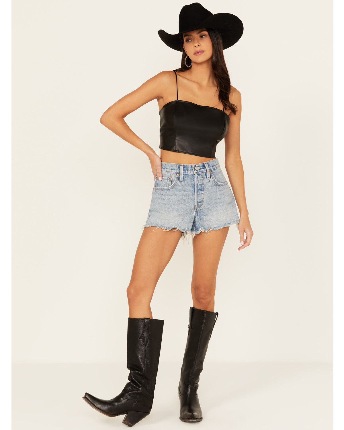 Image #1 - Levi's Women's Light Wash Micro Vibes 501 Original Shorts, Light Wash, hi-res