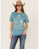 Image #1 - Shyanne Women's Home On The Range Short Sleeve Graphic Tee, Turquoise, hi-res