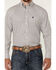 Image #3 - Rough Stock by Panhandle Men's Dobby Print Long Sleeve Button-Down Western Shirt, White, hi-res