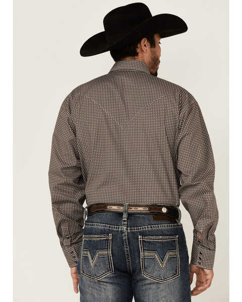 Image #4 - Stetson Men's Dash & Dot Geo Print Long Sleeve Button Down Western Shirt , Grey, hi-res